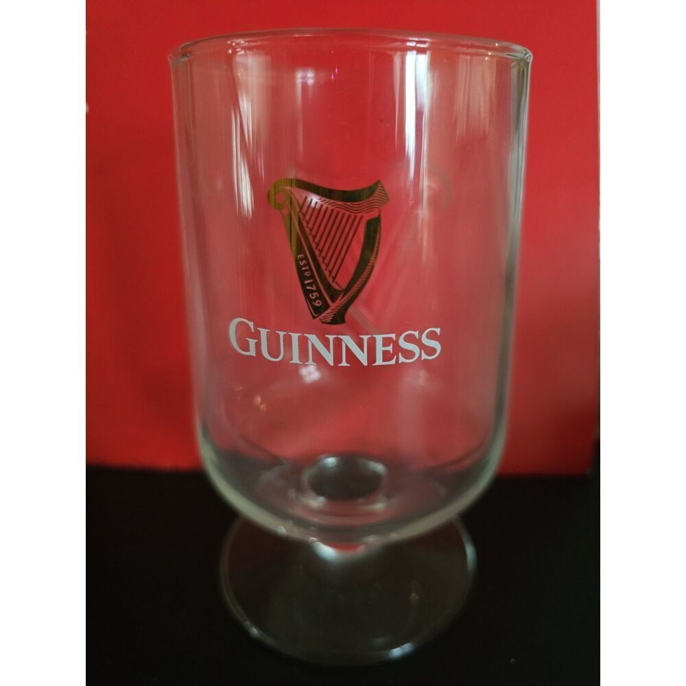 Authentic Guinness STEM Pint GlassEmbossed HARP 14.2oz SET Of 2.
